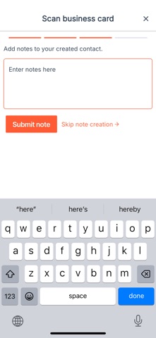Snap2CRM Business Card Scanner screenshot