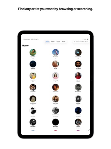 Discover Music Album Tracking iPad screenshot