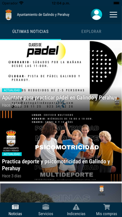 Ayto de Galindo y Perahuy Screenshot