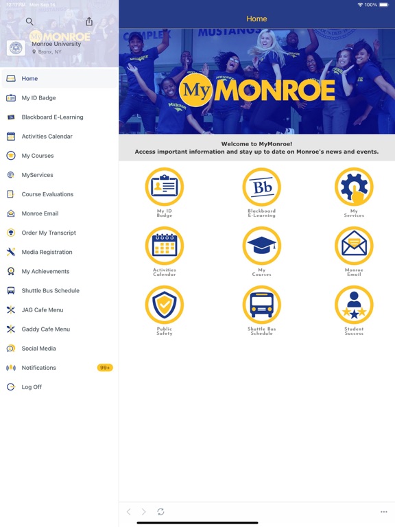 MyMonroe Mobile app screenshot