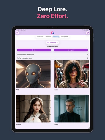 Persona Chat - AI Characters iPad screenshot