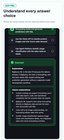 GCP PMLE ML Engineer Prep Screenshot 6 of 10