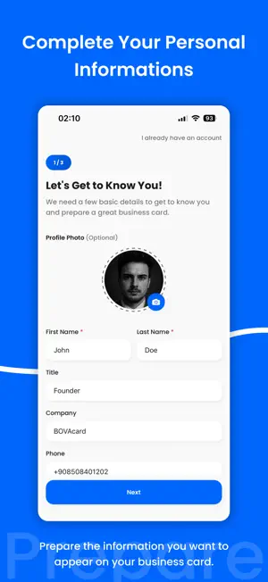 BOVAcard Digital Business Card screenshot 4