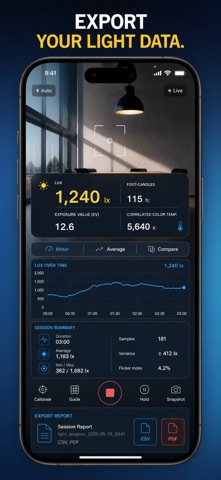 Lux Meter: Light Measurement iPhone screenshot