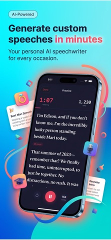 SpeechWriter: Eulogy & Toast iPhone screenshot