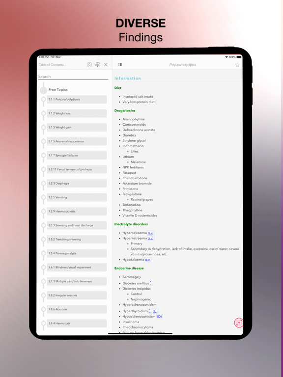 DDx in Small Animal Medicine iPad screenshot 5 - Medical app