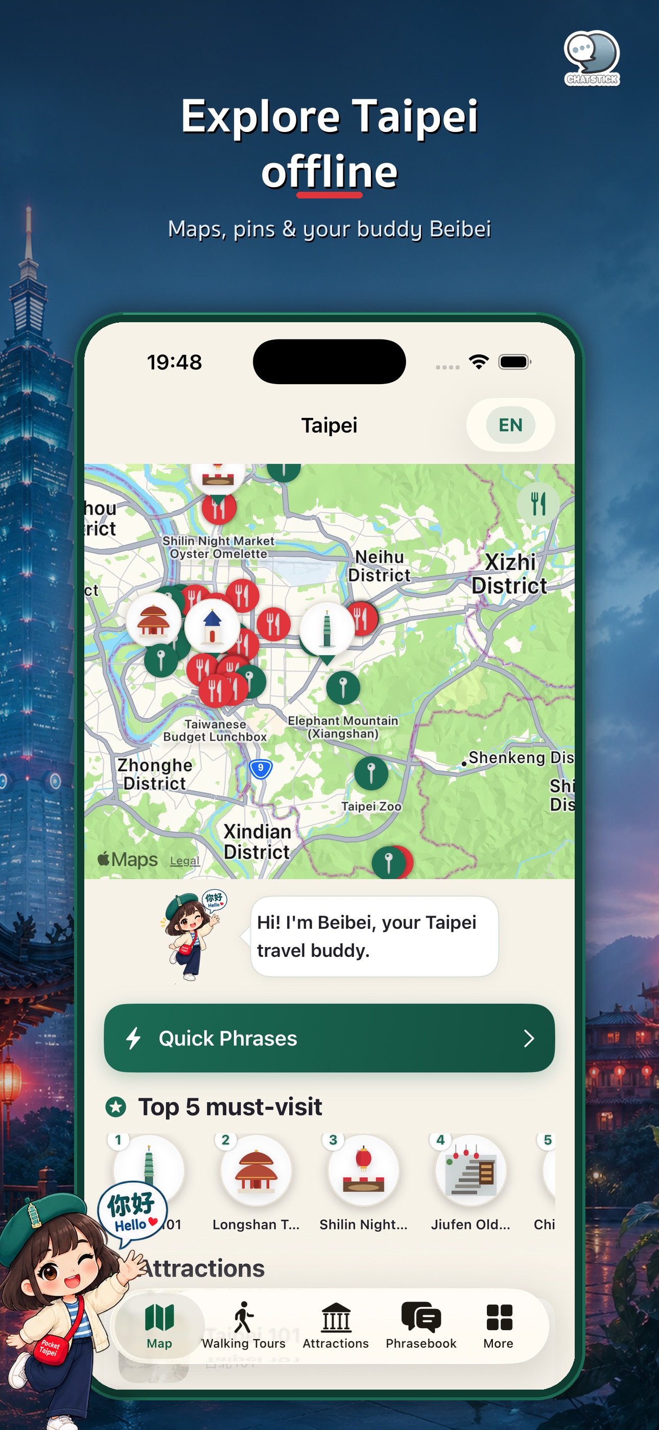 Screenshot 1 of Pocket Taipei : Travel & Learn