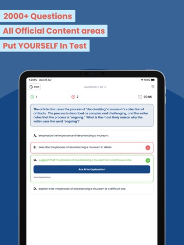 SAT Practice Test & PSAT Prep iPad screenshot