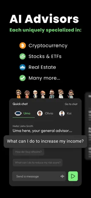 One Click Finance: AI Advisors screenshot 2