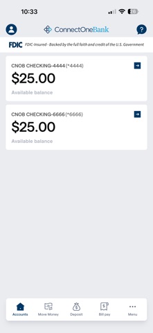 ConnectOne Bank Mobile Screenshot 2 of 5