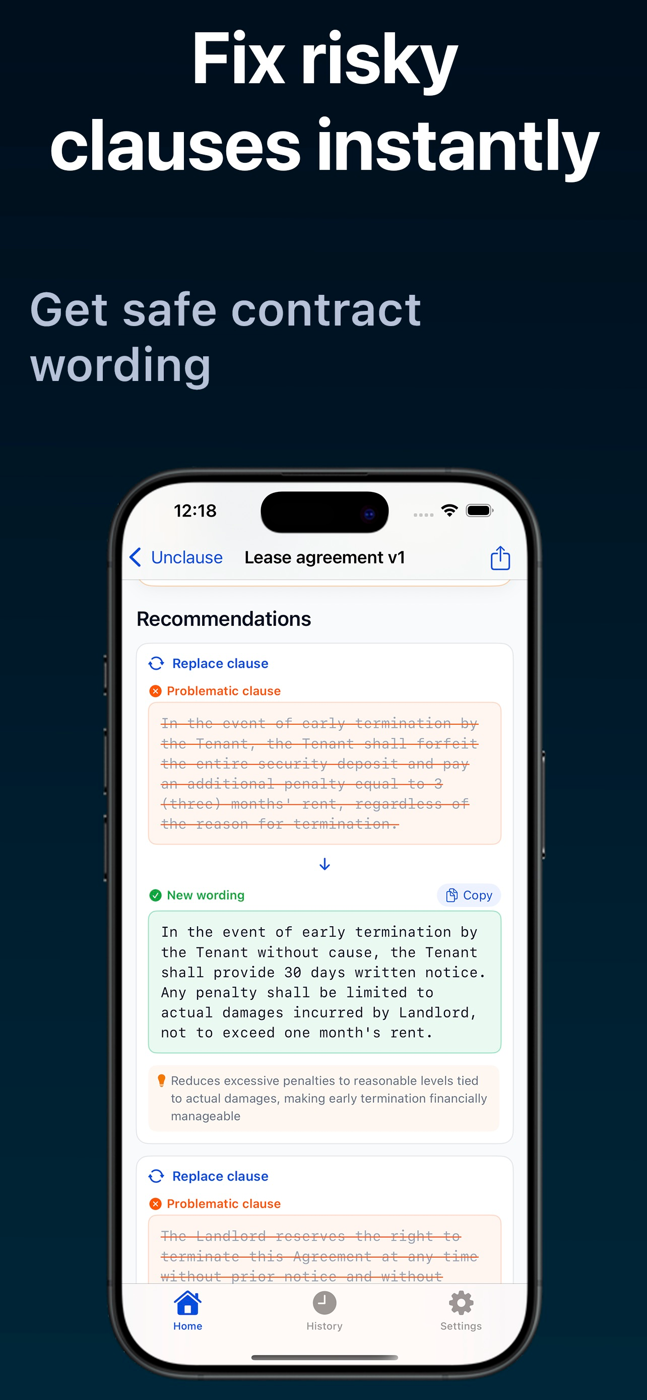 Unclause: AI Contract Analyzer screenshot 3