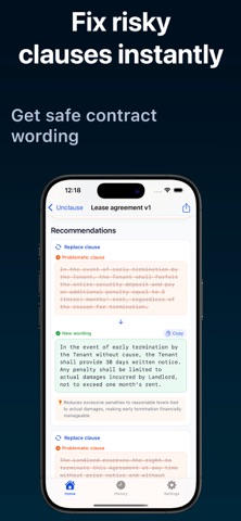 Unclause: AI Contract Analyzer Screenshot 3 of 7