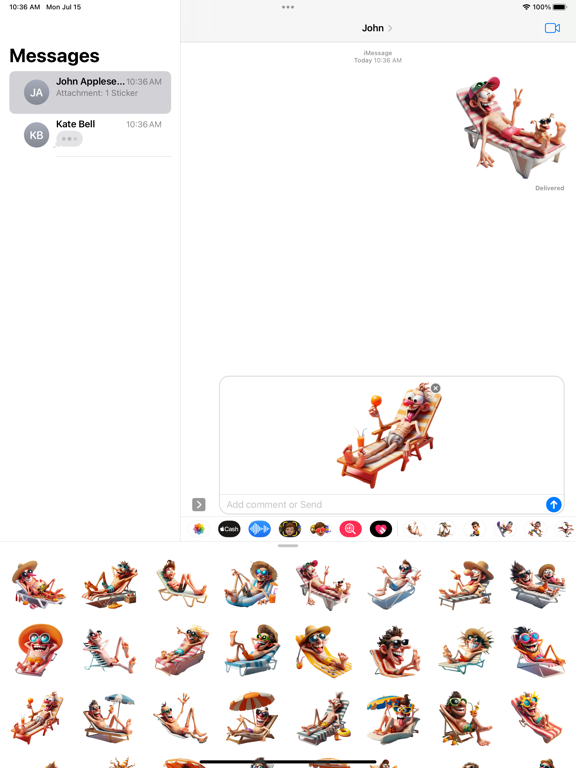 Screenshot #5 pour Goofy Sunbathing Stickers