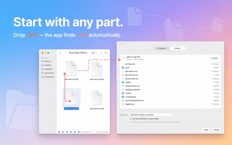 Archiver: Zip, RAR & 7z Opener iPhone screenshot