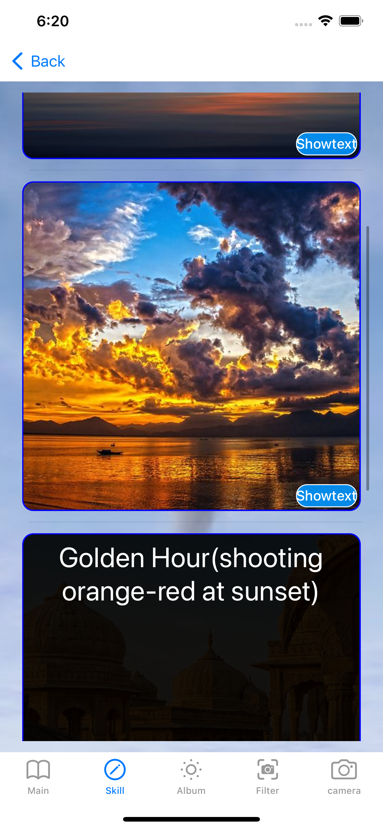 Fotografía: Habilidades