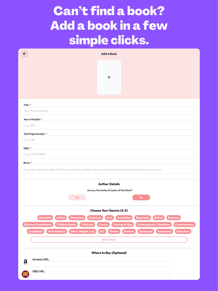 Bookworm Social Book Tracker