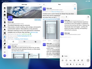 Mona 7 for Mastodon iPad screenshot