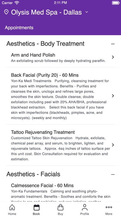 Olysis Med Spa Screenshot