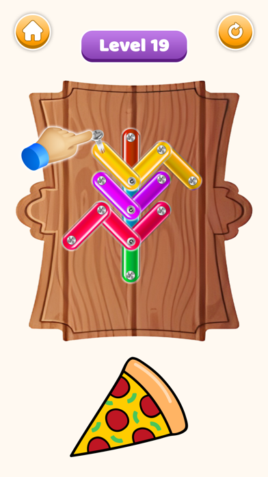 Wood Nuts and Bolts Pin Puzzle Screenshot