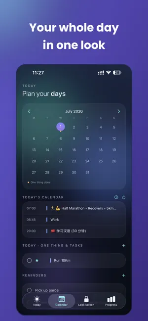 Seen: Goals on Lock Screen screenshot 2
