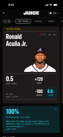 JUICE Wins | AI Sports Betting screenshot