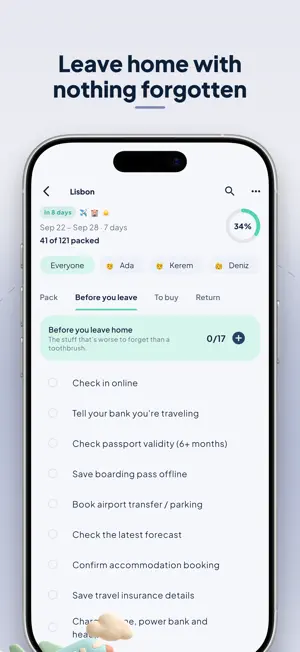 Valigo: Packing List Checklist screenshot 3