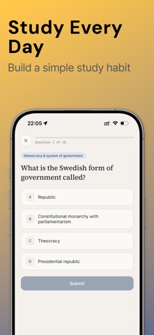 Swedish Citizenship Test Screenshot 3 of 8