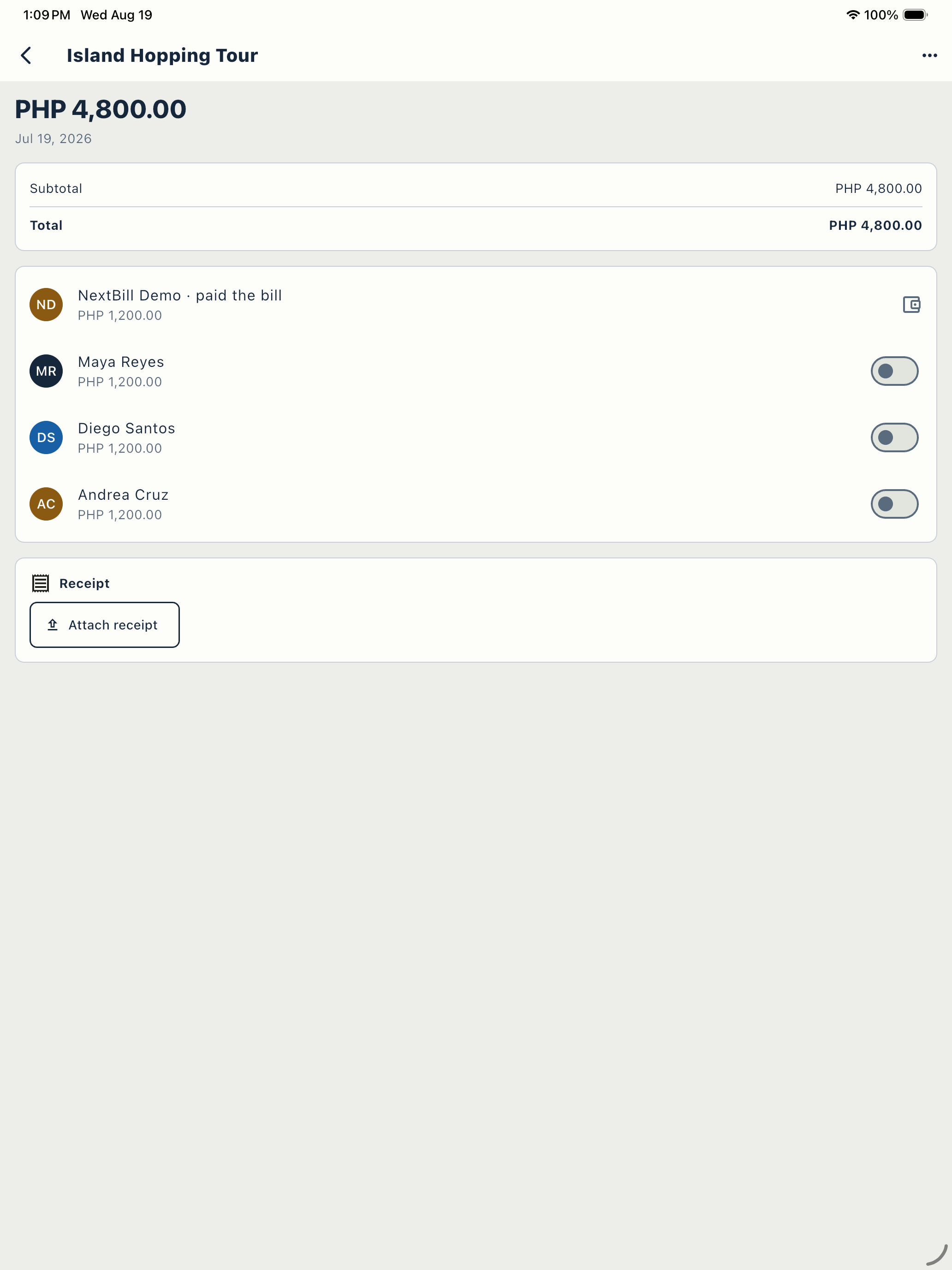 NextBill: Split Bills screenshot 6