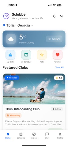 Sclubber.com Sports Platform screenshot