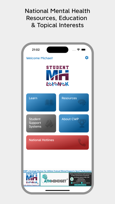Student Mental Health Link Screenshot