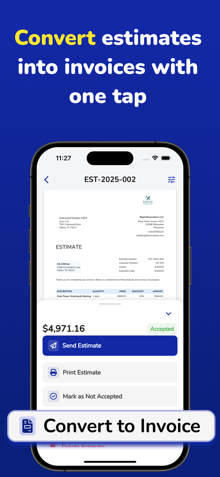 Invotap: Invoice Maker, Quote screenshot 4