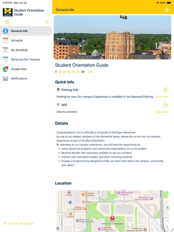Go Blue Guides iPad screenshot