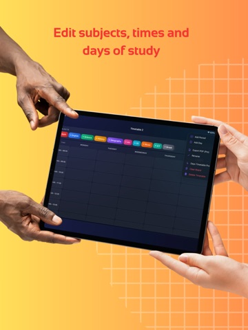 Days Timetable iPad screenshot