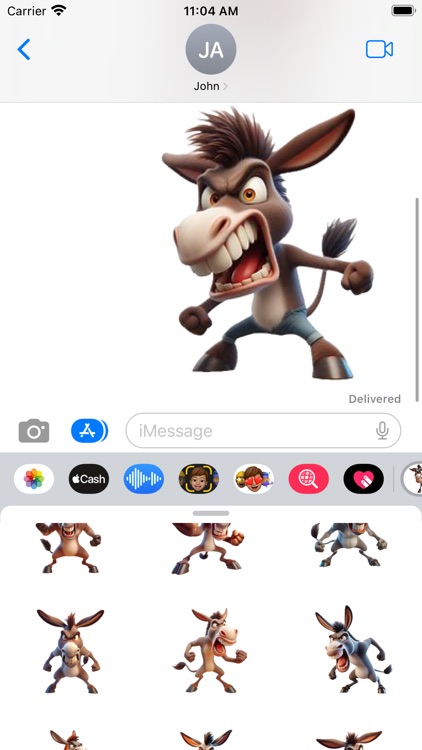 Angry Donkey Stickers screenshot-4