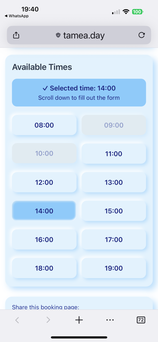 Tamea: Appointment Booking Screenshot 8 of 10