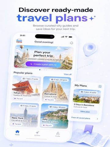 Planvia: AI Trips iPad screenshot