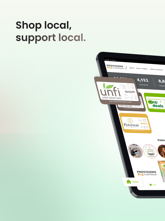 Provisions Co-op Wholesale iPad screenshot 1 - Shopping app