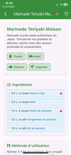 Marinades screenshot 2