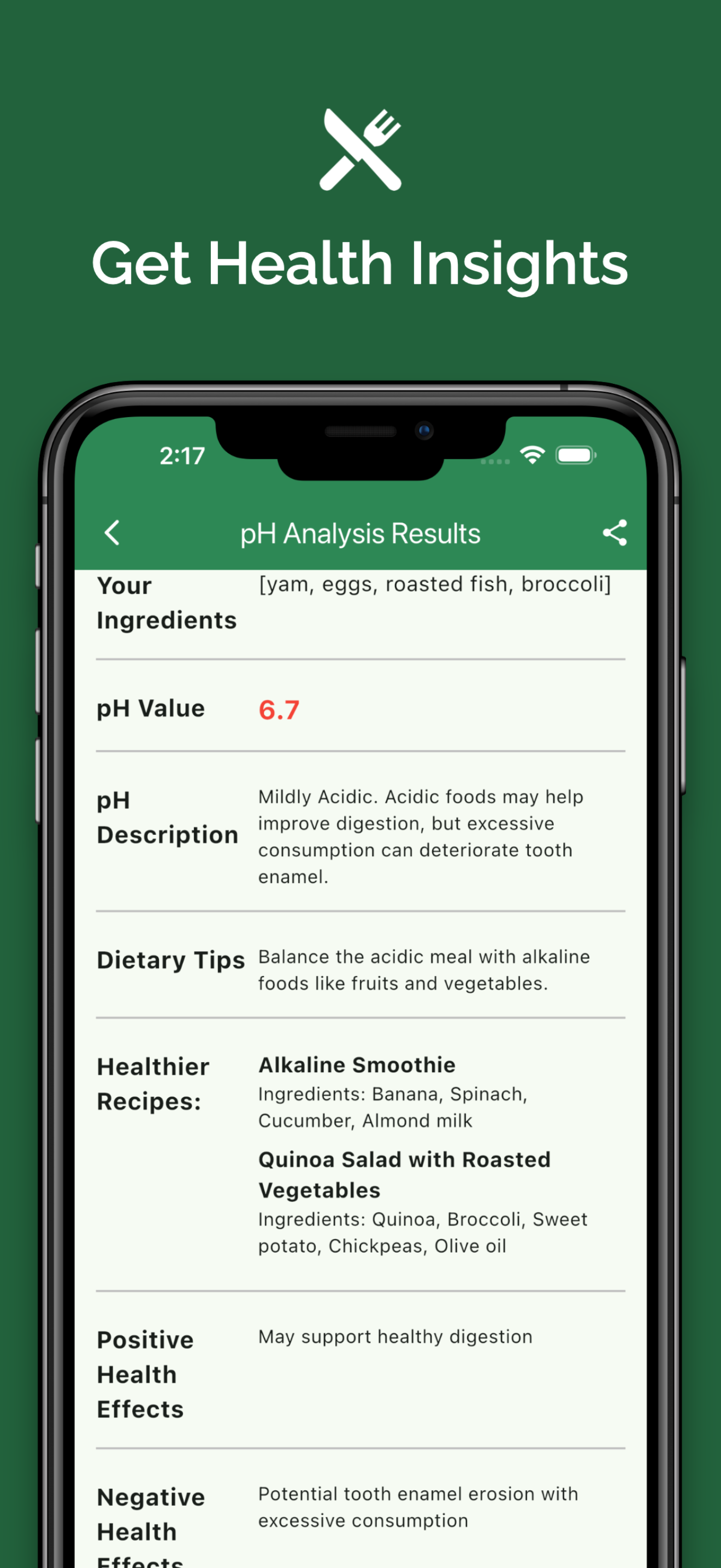 Food Doctor - Diet pH Checker