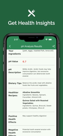 Food Doctor - Diet pH Checker iPhone screenshot