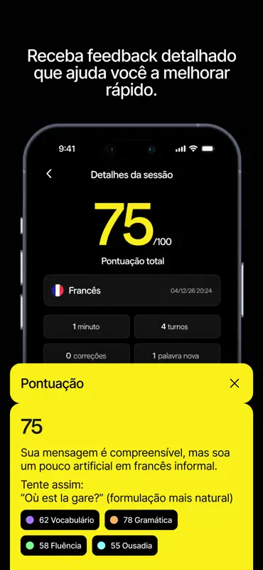 Tooter: Tutor IA de Línguas screenshot 4 of 7