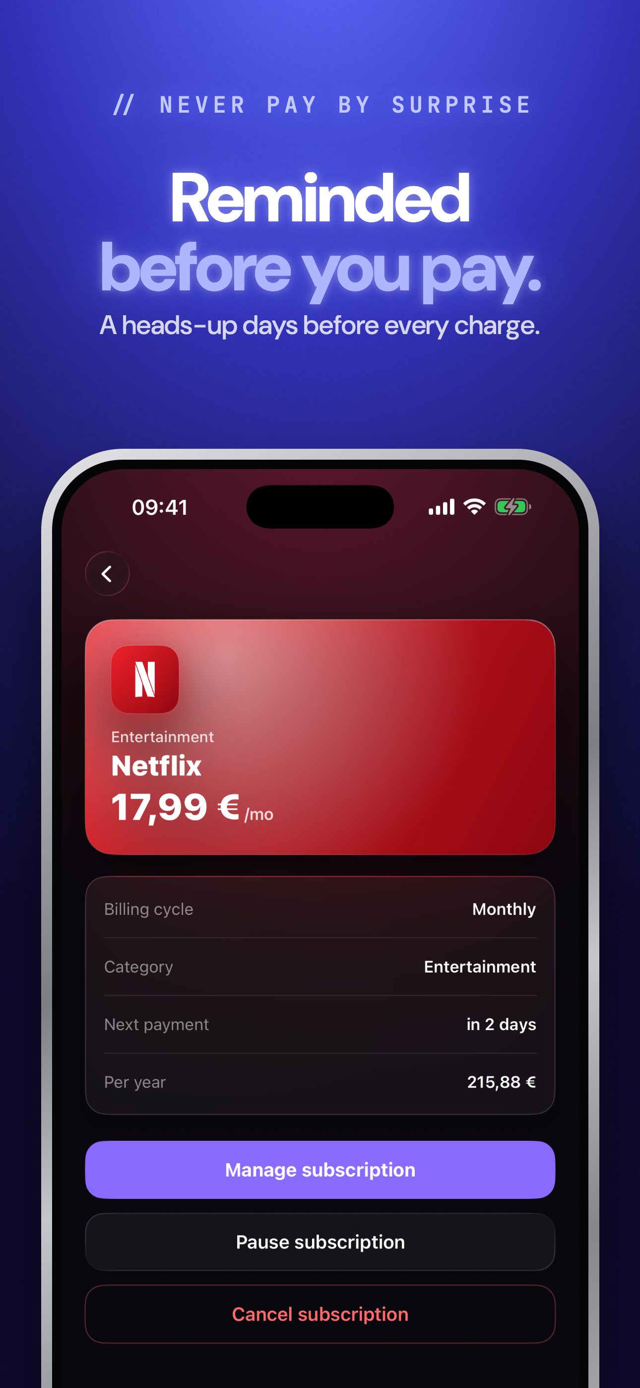 Subvise: Subscription Manager