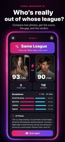 League: AI Face Comparison screenshot