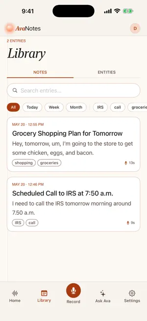 AI Voice Note Taker - Ava screenshot 4