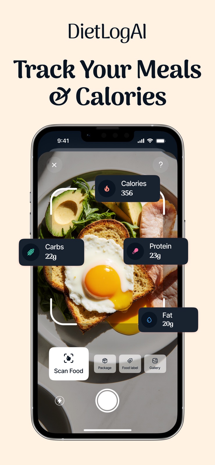 Diet Log AI: Calorie Counter iphone screenshot 1