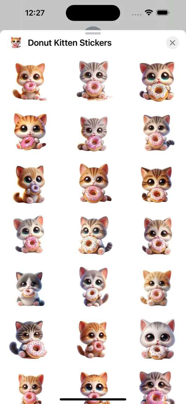 Screenshot #1 pour Donut Kitten Stickers