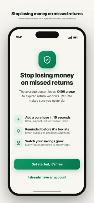 Refunto: Refund Tracker screenshot 1