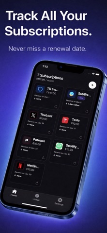 SubWatch: Subscriptions & Bill Screenshot 1 of 9