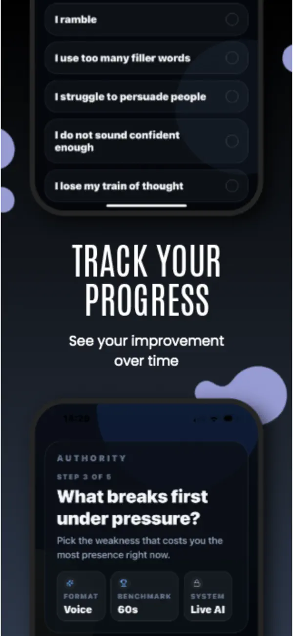 Screenshot #3 pour Authority: AI Speaking Coach