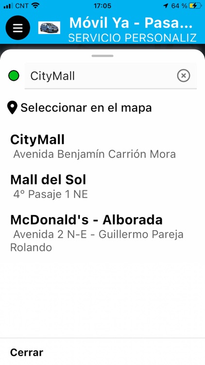 Móvil Ya - Pasajero